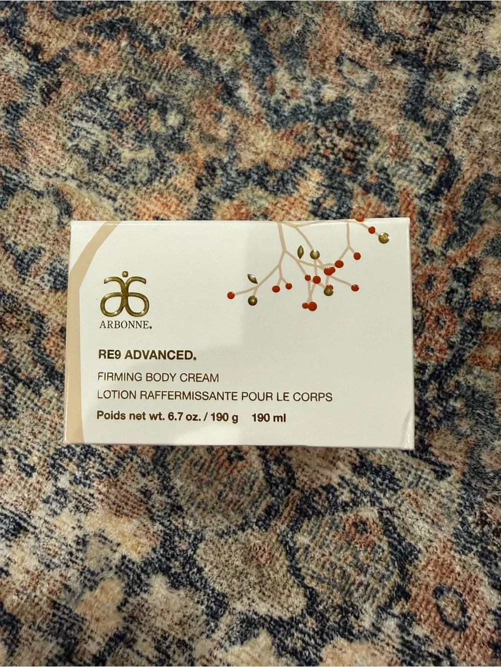 Arbonne Body Cream Tube - White & Orange Text Packaging